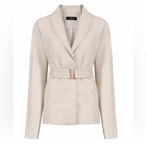 Pantora Sofia Vegan Leather Blazer & Belt (NWOT)